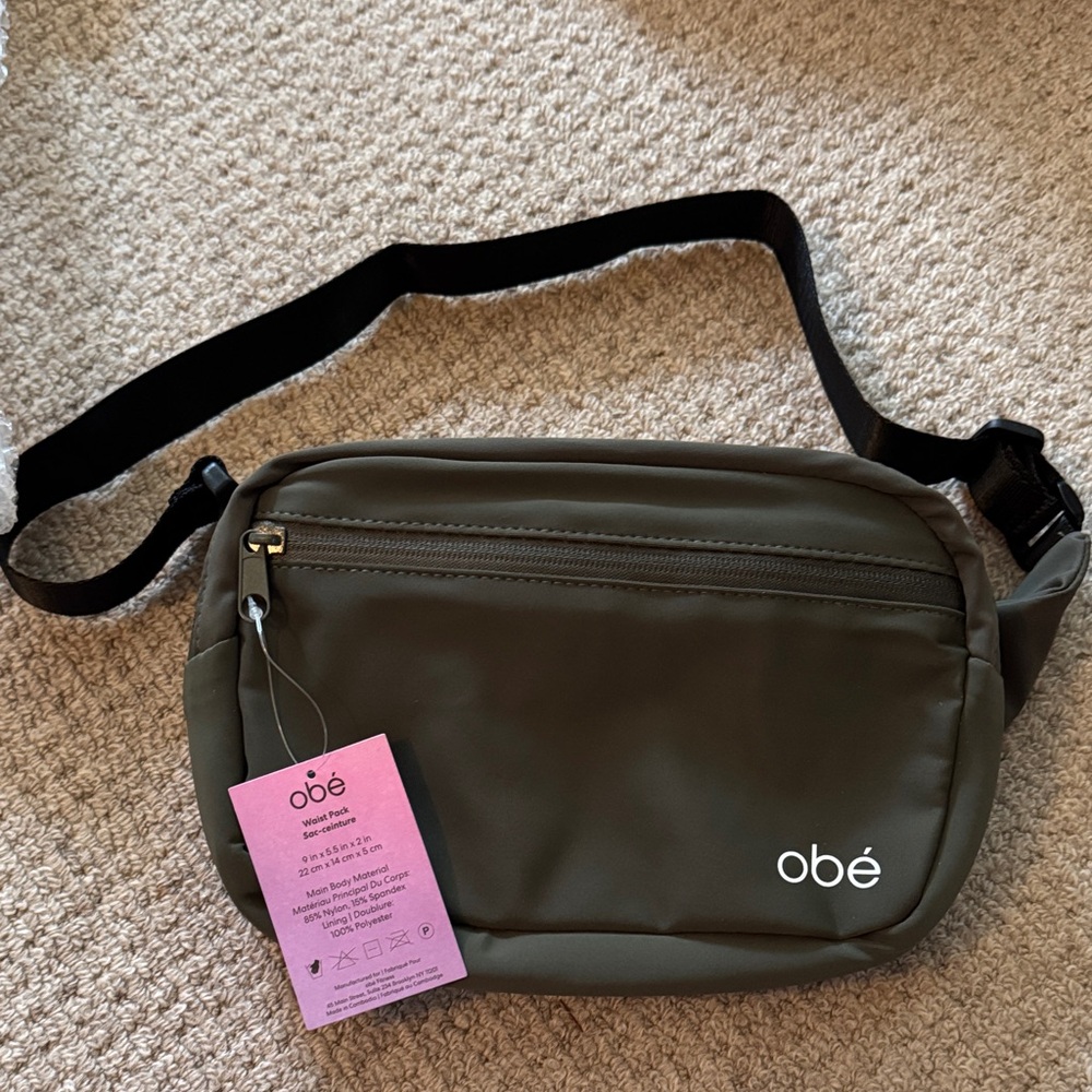 Obe Olive Green Unisex Crossbody Bag